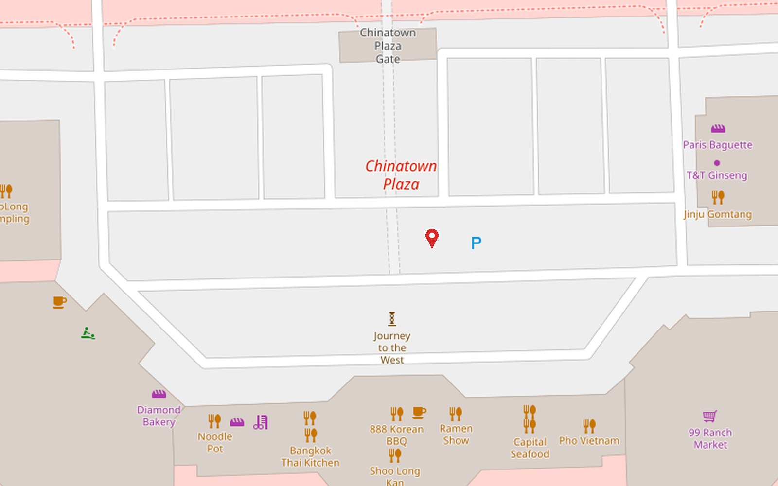 Chinatown Plaza courtyard — the finale
